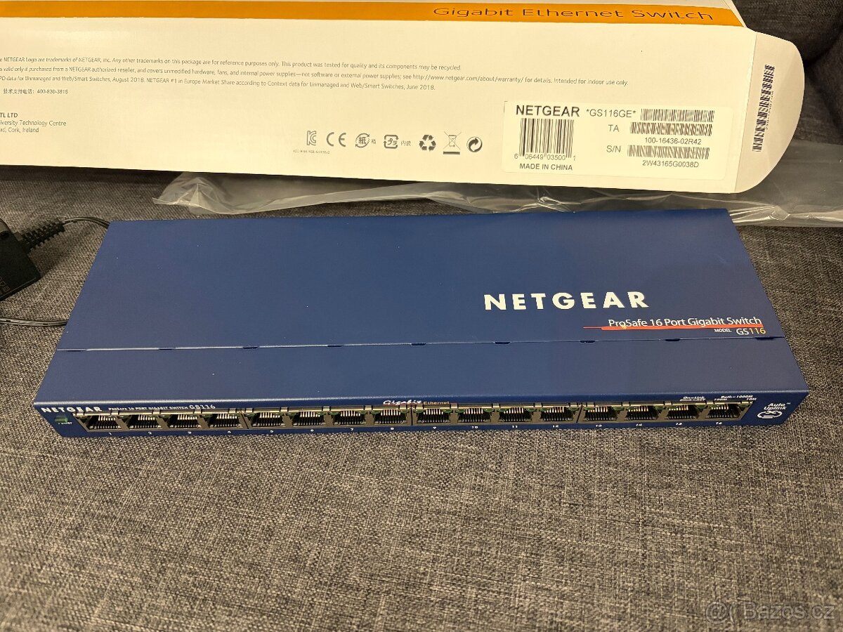 Prodám switch Netgear Prosafe GS116 - 2