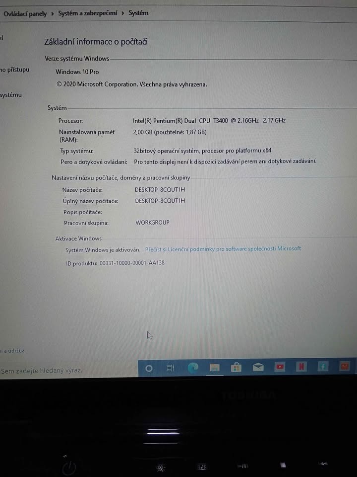 Notebook Toshiba - 2