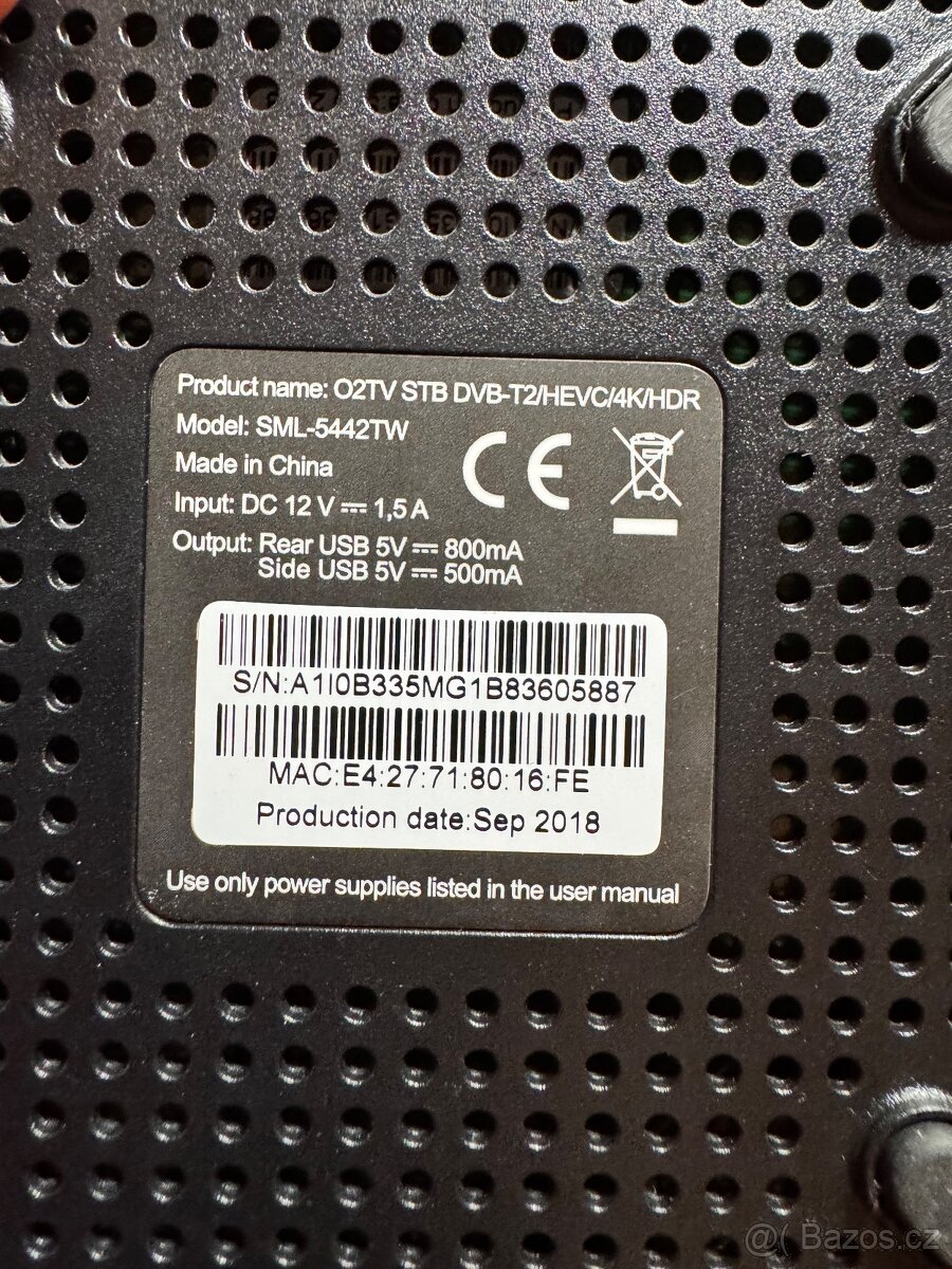 O2 TV set top box - 2
