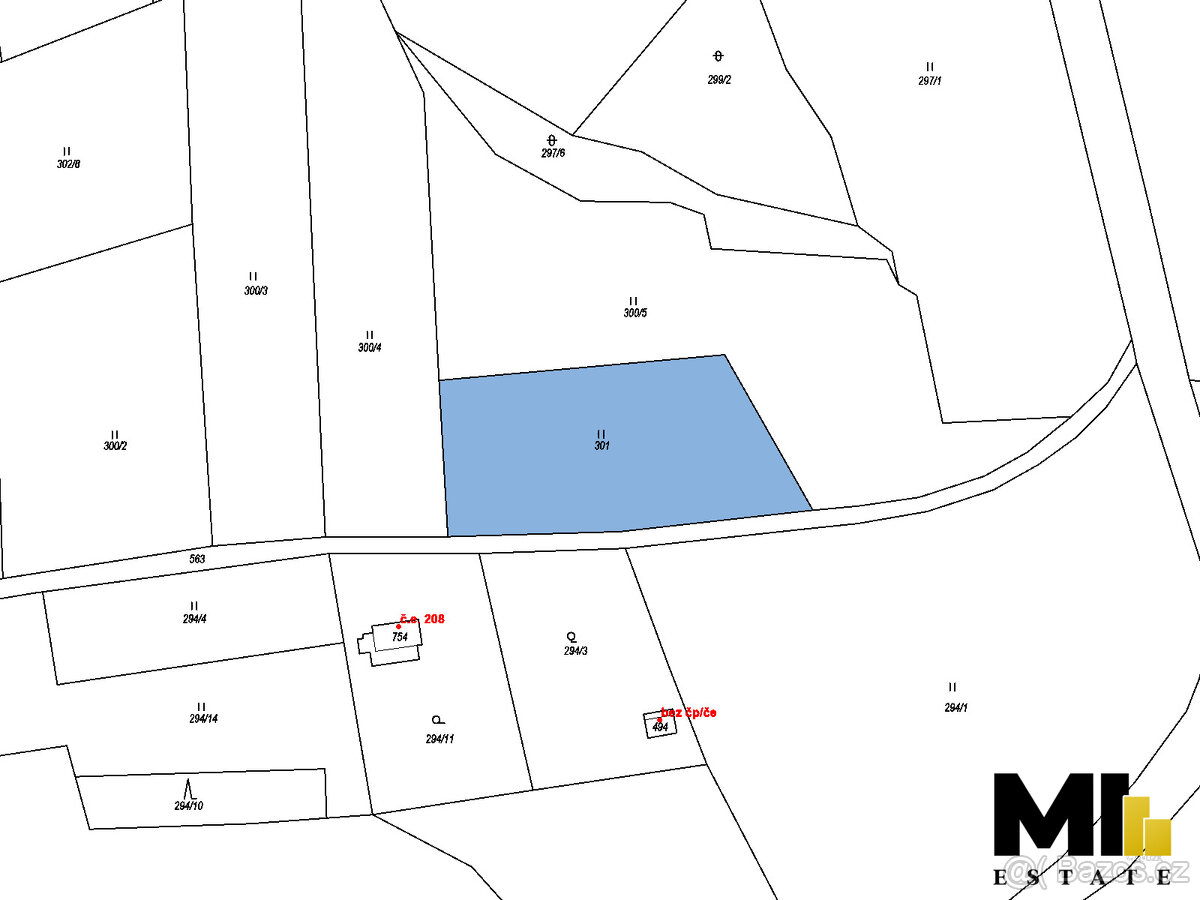 Prodej pozemku travní porost 2285 m2 v obci Roztoky - 2