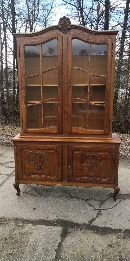 Rustikální masivní vitrína - 2
