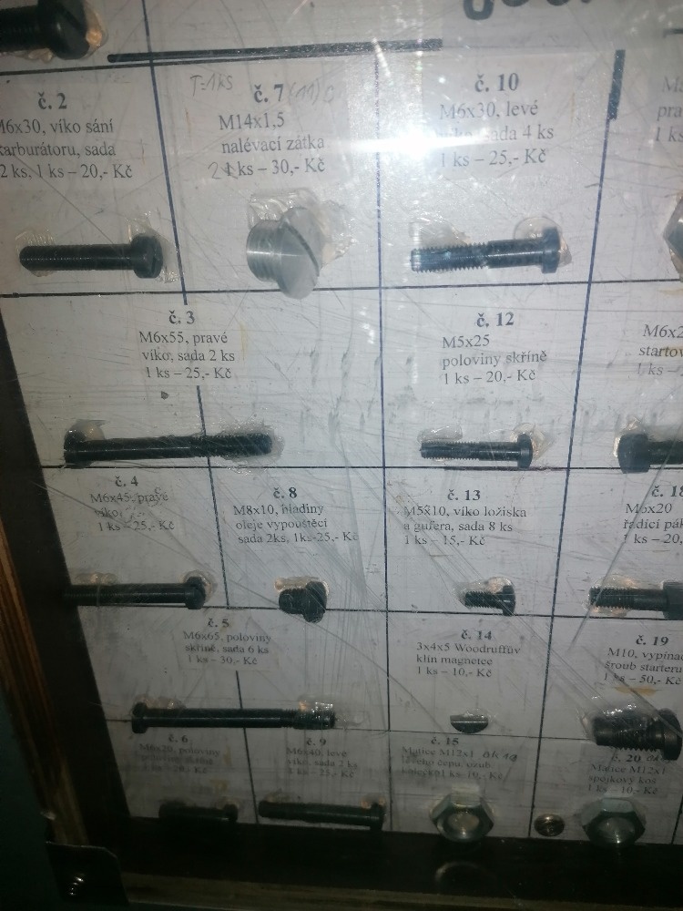 Sada šroubů na motor ČZ 125 C, 150 C - 2