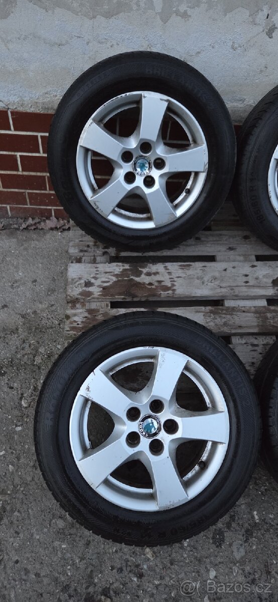 Alu kola R14, 5x100, Fabia letní pneu 185/60 - 2