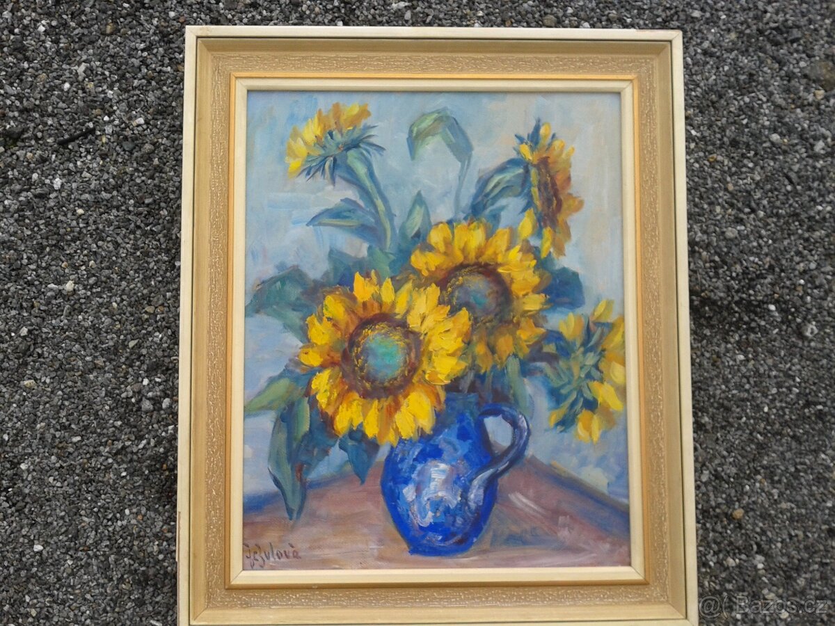 Obraz malířka Zezulová, Slunečnice - 2