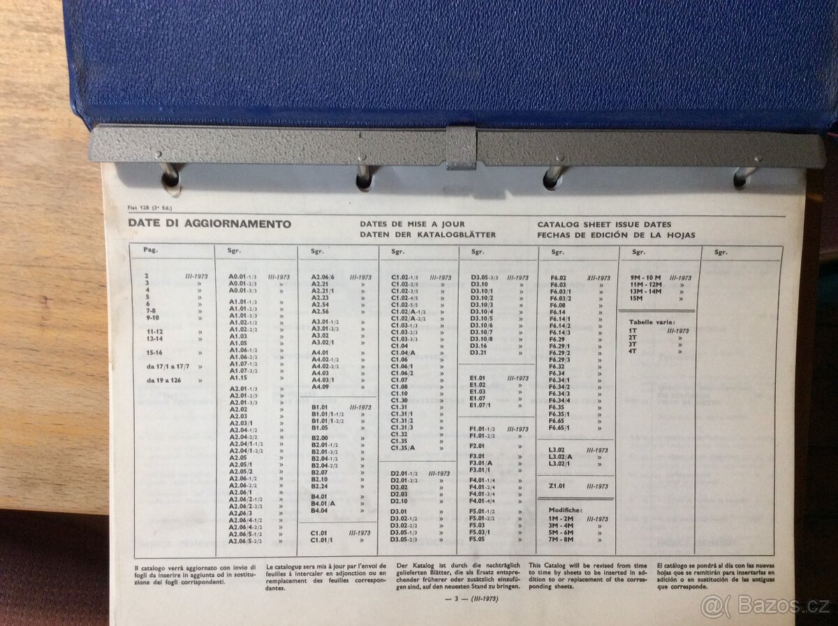 Katalog Fiat 128 originál - 2
