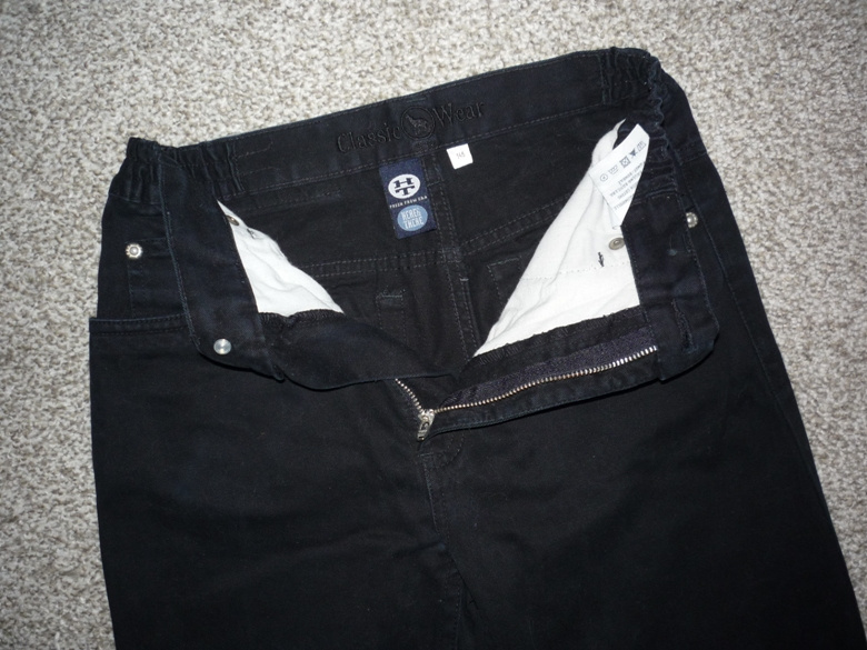 Černé džíny, rifle zn C&A, vel 146 - 2