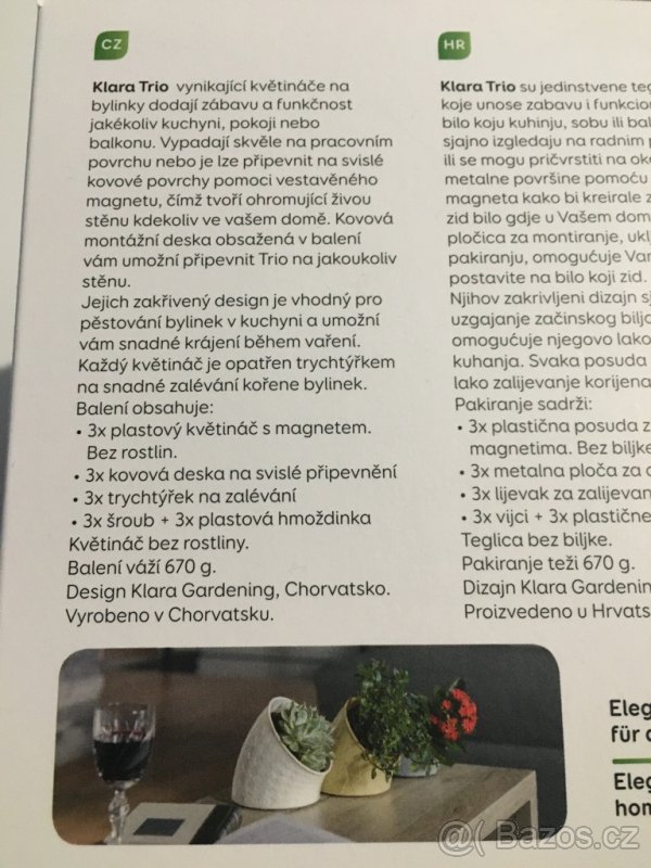 Sada květináče na magnetech. - 2