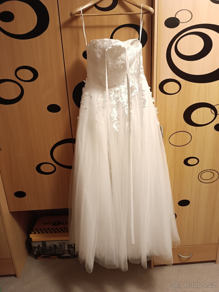 XS svatební šaty se stuhou - 2