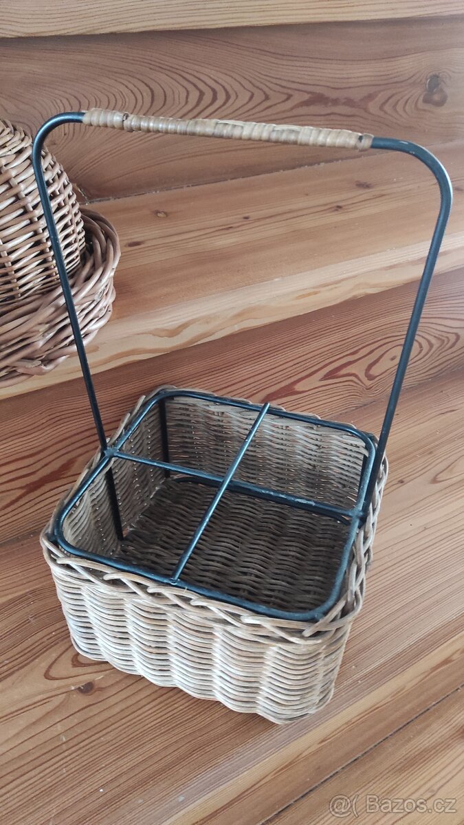 Proutěný Chlebník a nosič na lahve - 2