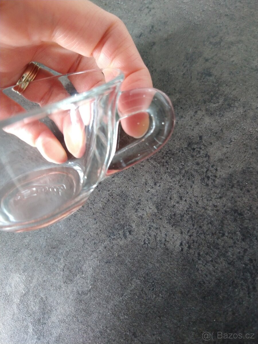 Vintage sada skleněné hrníčky a podšálky 12 ks - 2