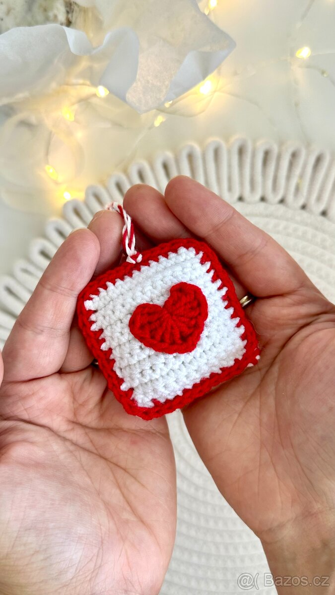 Háčkované vánoční ozdoby – sada dekorací - 2