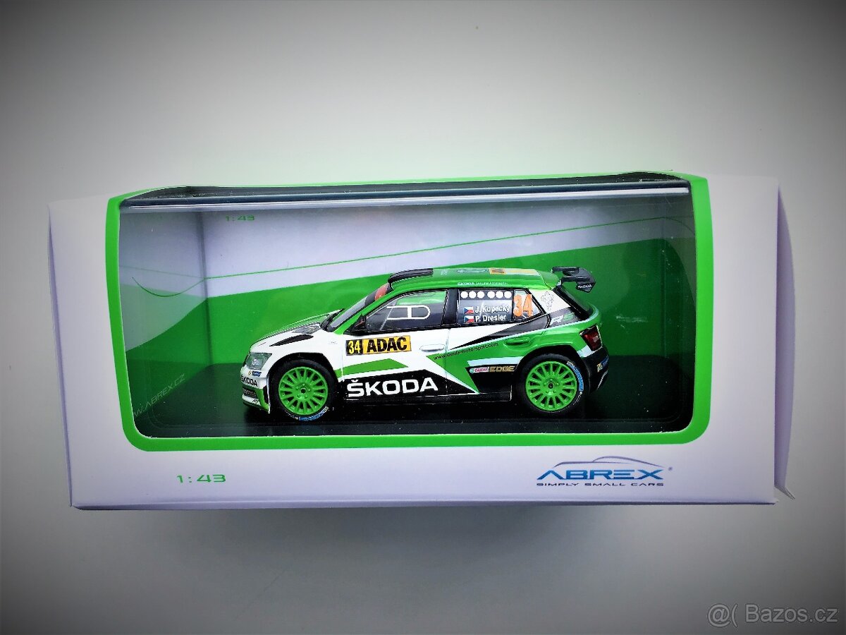 Model ŠKODA Fabia III R5 Rally Deutschland 2017 Abrex 1/43 - 2
