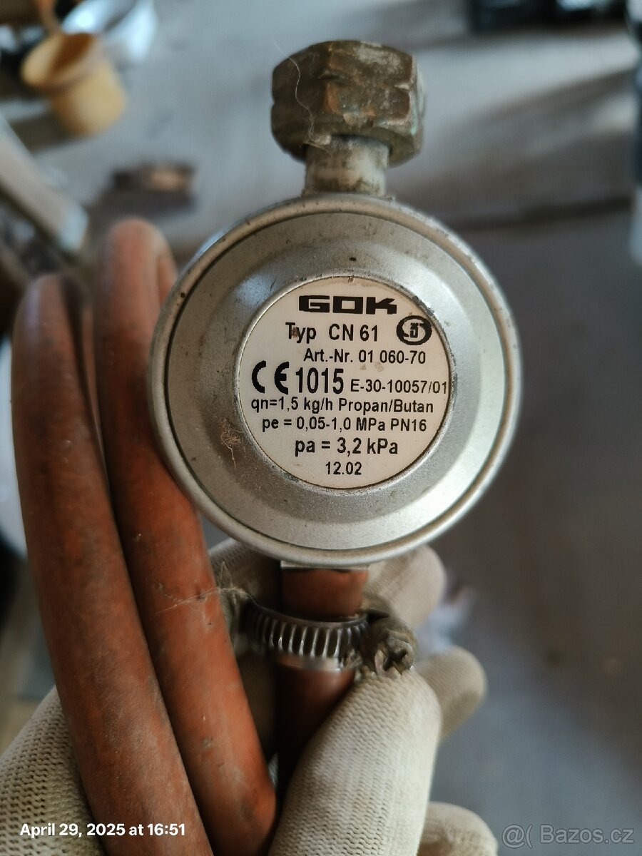 Redukční ventil s hadicí, plyn - 2