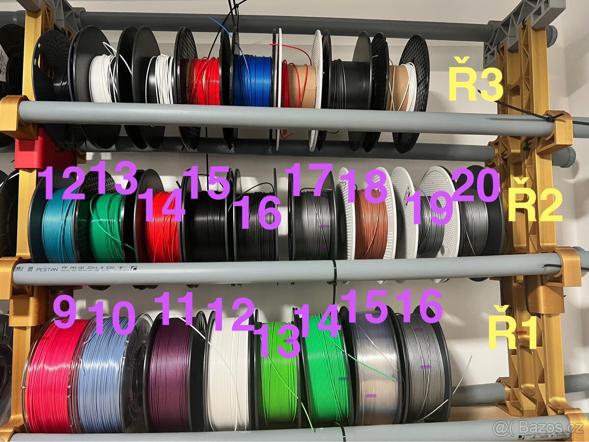 Prodám filamenty pro 3D tisk – různé bar - 2