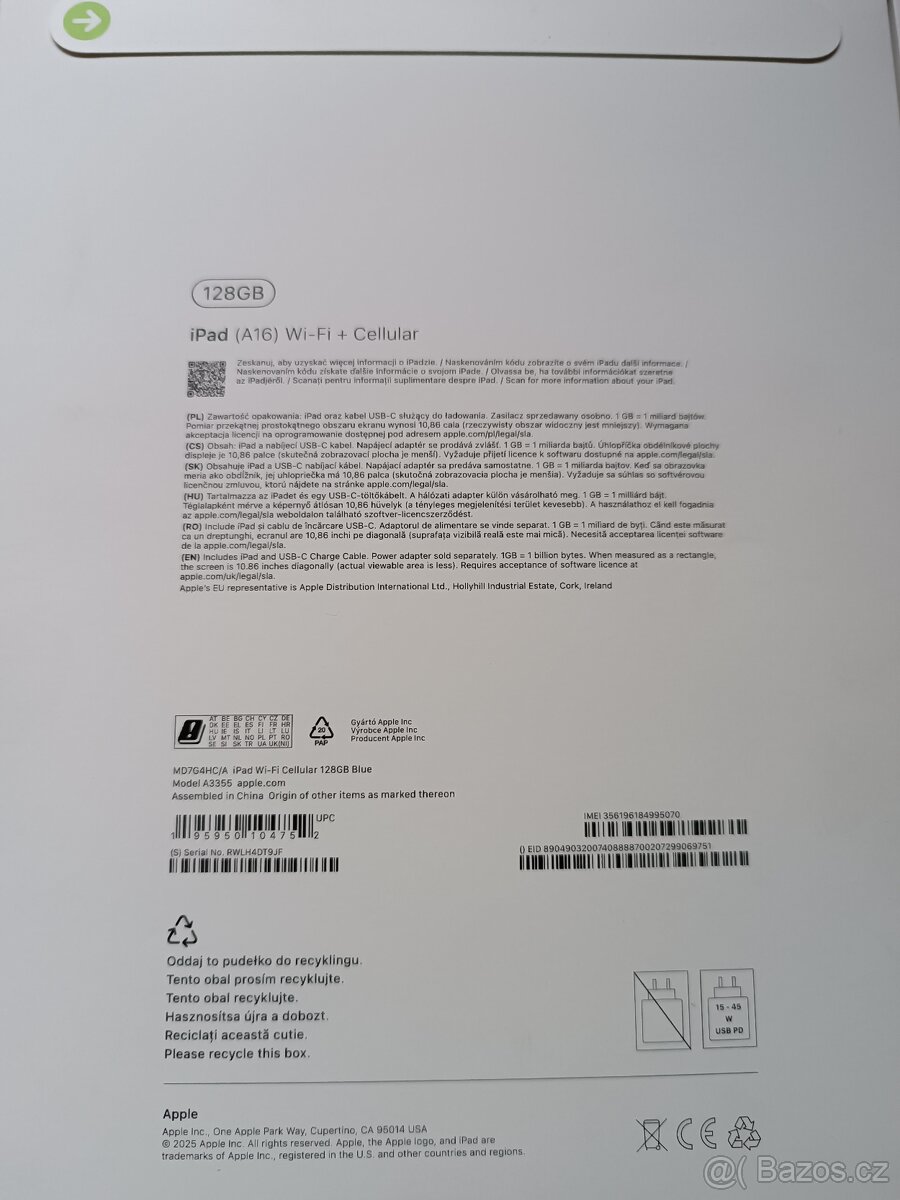 Dotykový tablet Apple iPad 11" (2025) Wi-Fi + Cellular 128G - 2