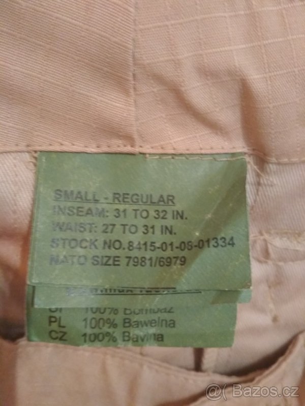 Kalhoty kapsáče. - 2