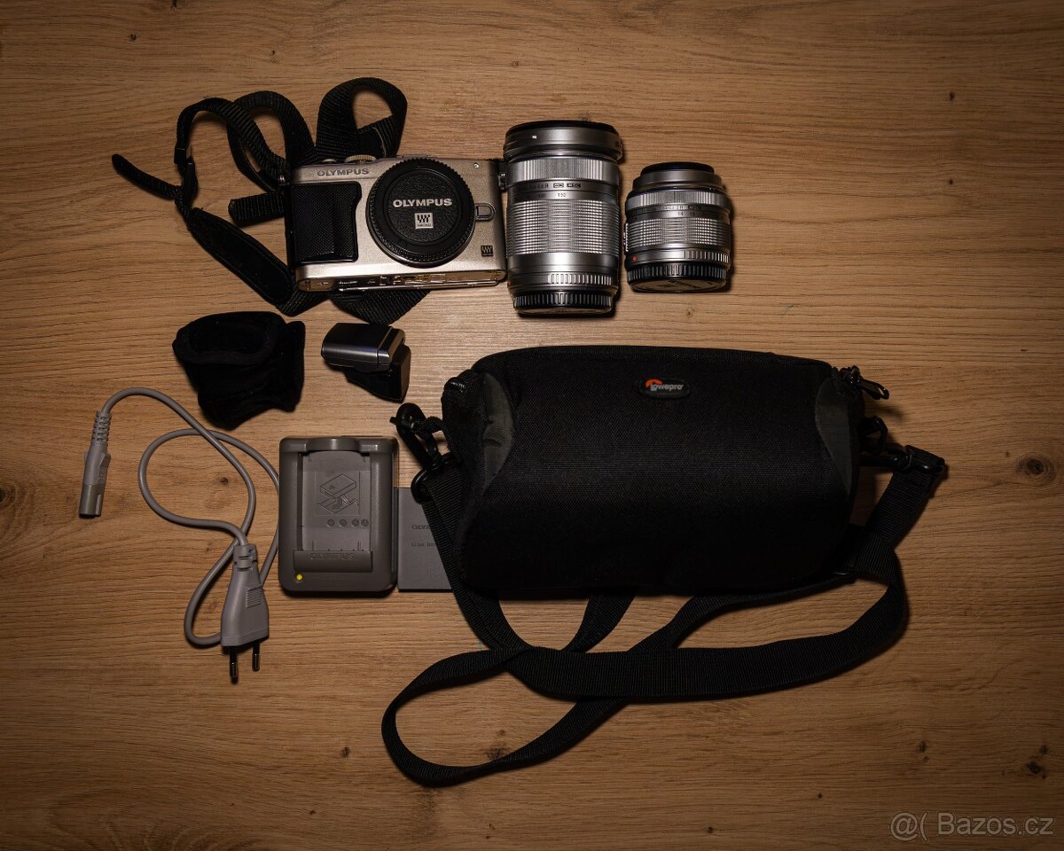 Olympus PEN E-PL6 – kompletní set 2 objektivy + blesk + braš - 2