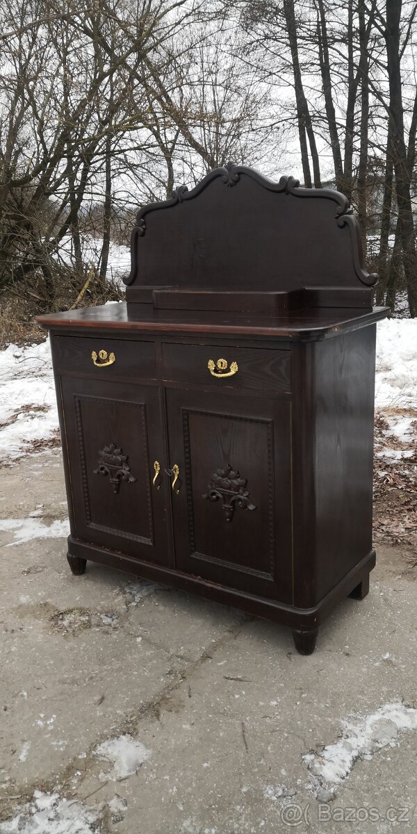 Starožitná komoda s nástavcem - 2