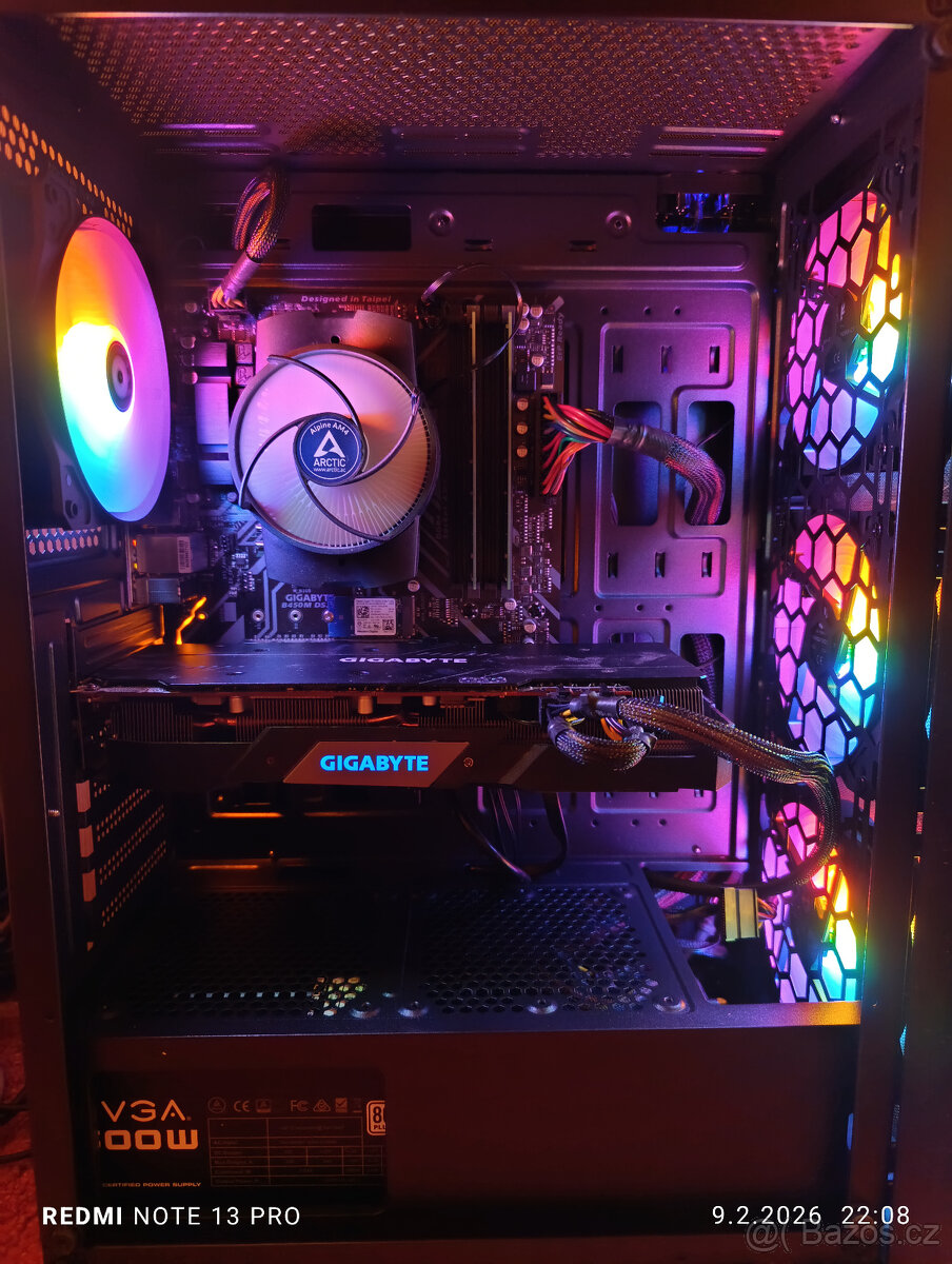 Herní PC - Ryzen 4500, 16GB RAM, NVME+HDD, 5700XT, WIN11 - 2