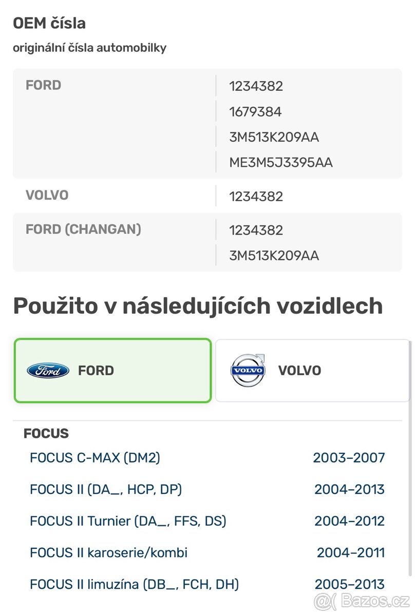 Spodní čepy ramen 18mm Volvo/Ford - 2