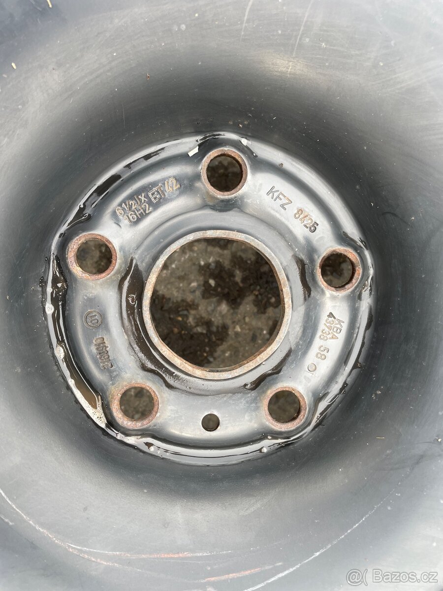 2 ks plechový disk VW 6,5x16 ET 42 - 2