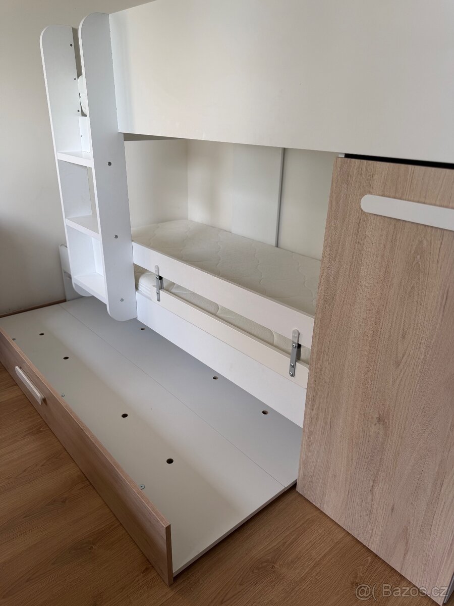 PATROVÁ DĚTSKÁ POSTEL SE SKŘÍNÍ - 2