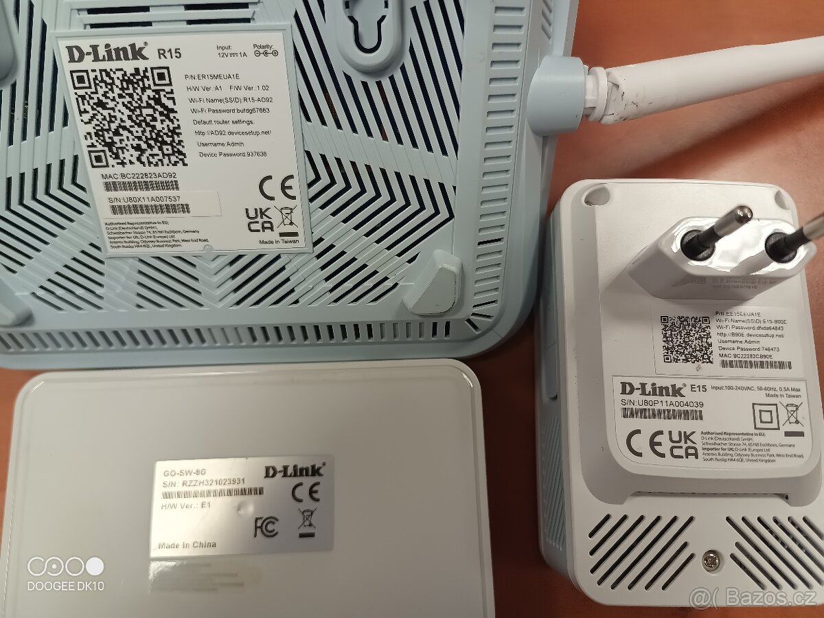 router D-link R15 + 3x AP + switch 1Gb - 2