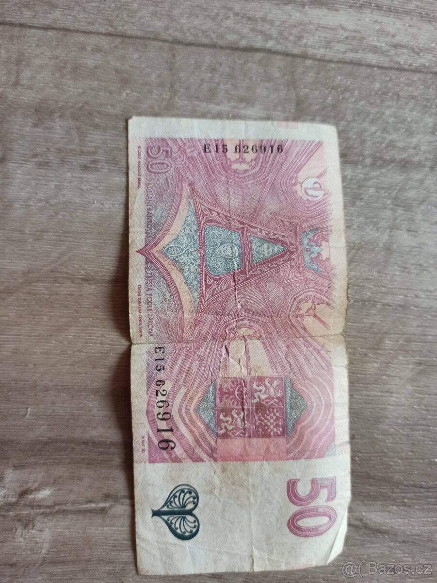 Stará 50 korunová Bankovka - 2