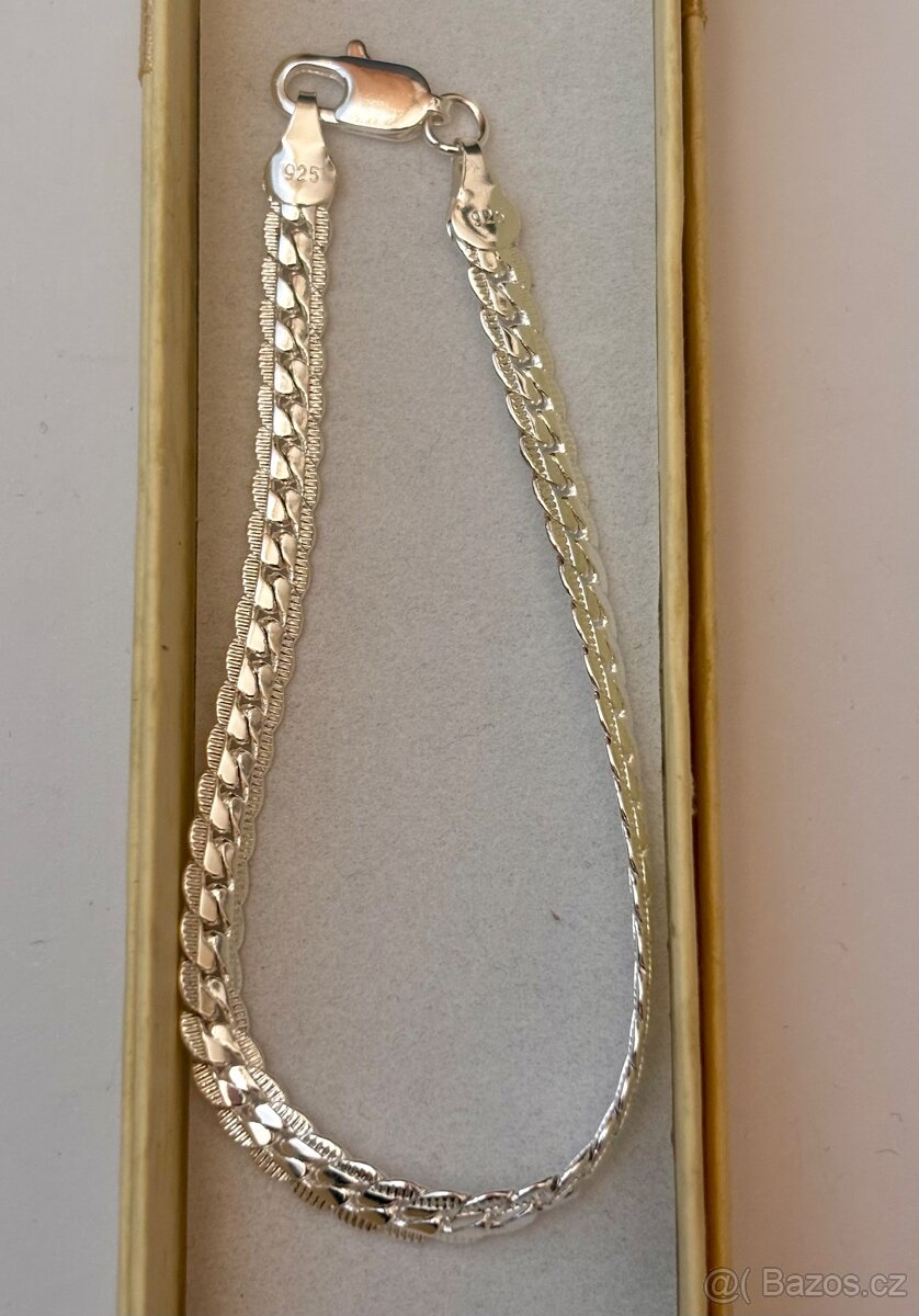 Nové stříbrné naramkypunc 925 - 2