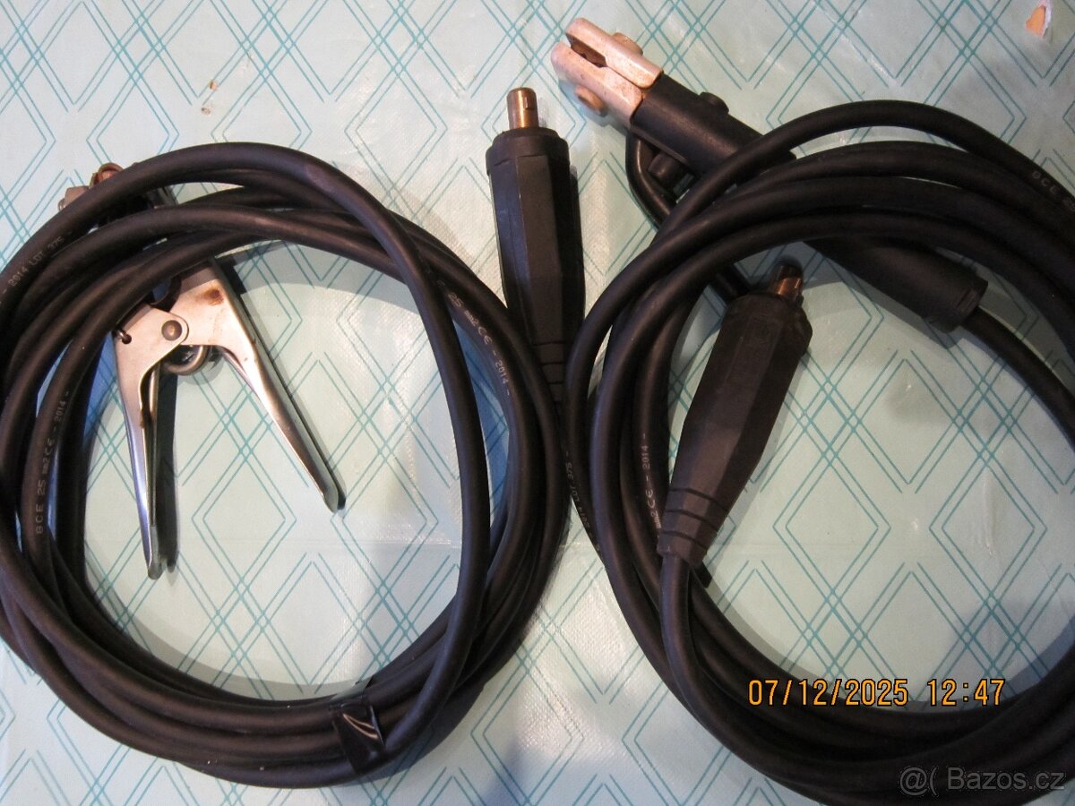 svařovací kabely 25mm2 včetně kleští - 2