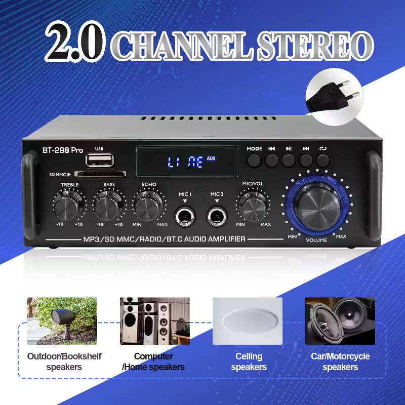 2.0 Kanálový Auto Stereo Zesilovač - 45W RMS - 2