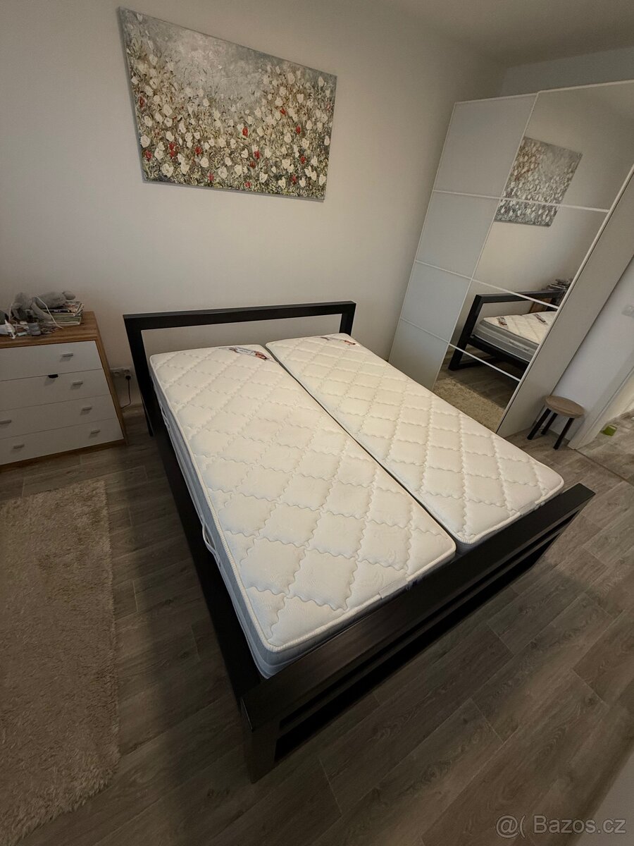 Kovová masivní postel 160x200 - 2