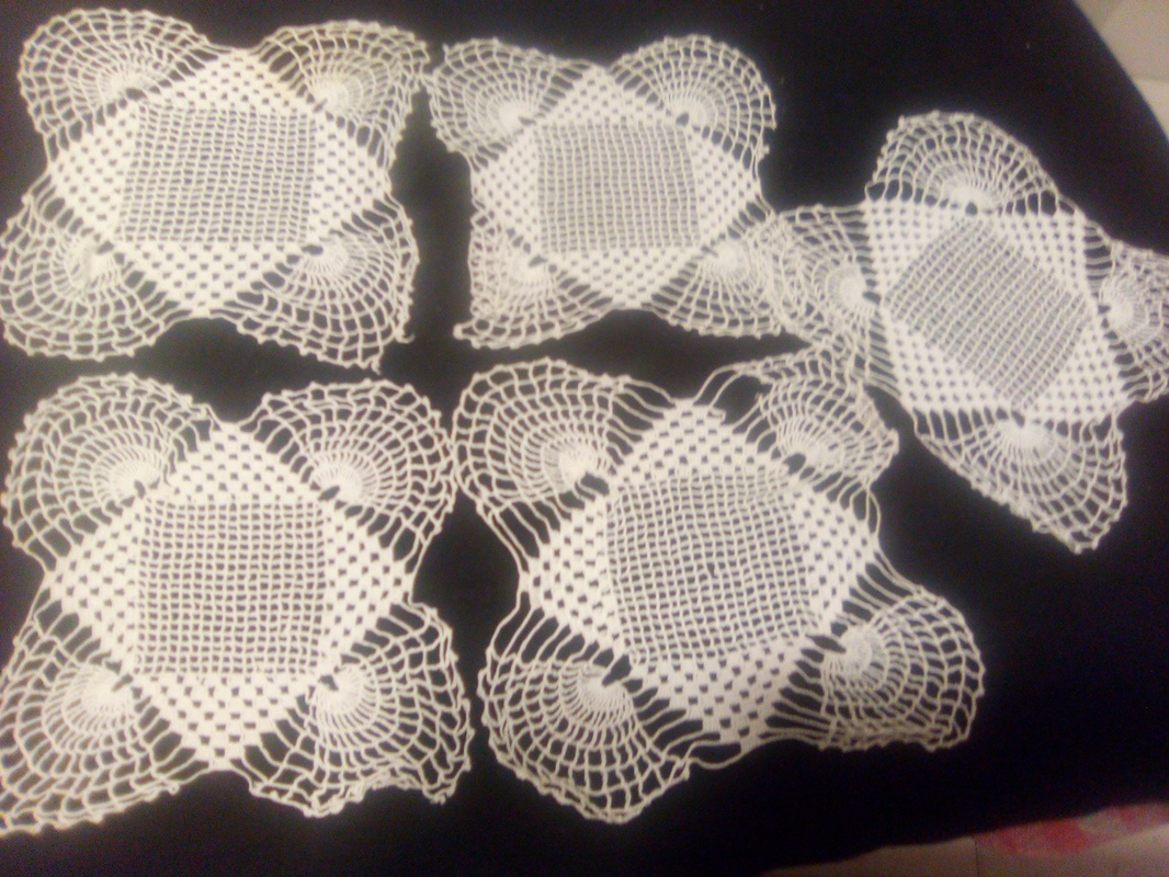 STARÉ HÁČKOVANÉ -PLETENÉ DEČKY - RUČNÍ PRÁCE - - 2