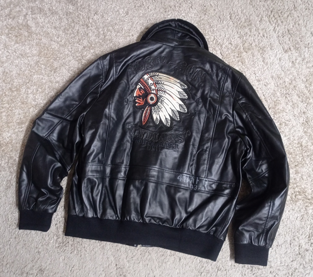 NOVÁ letecká kožená bunda G-1 Indian - XL - 2