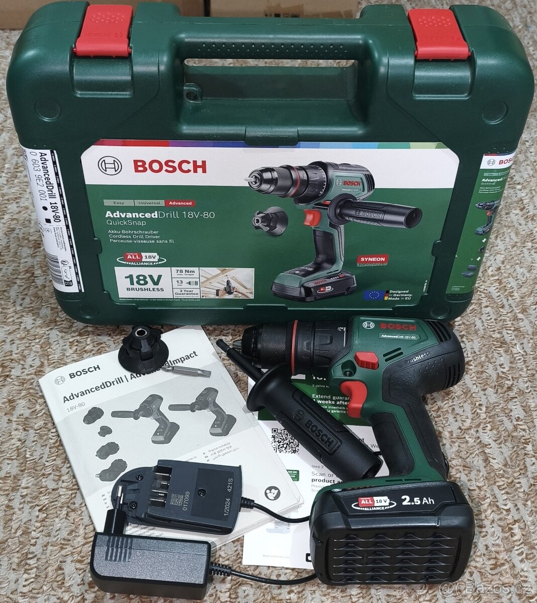 Vrtací šroubovák BOSCH AdvancedDrill 18V-80 QuickSnap - 2