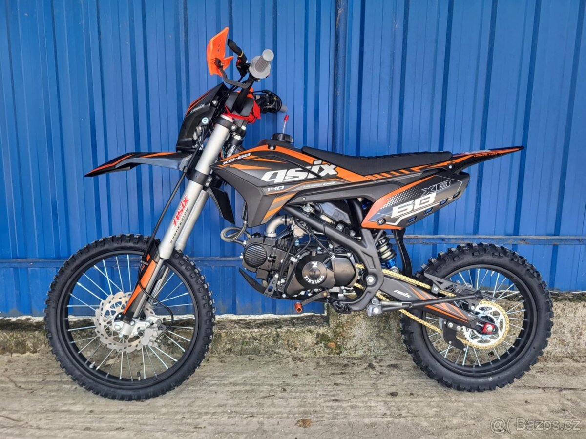 Pitbike ASIX XB68 140ccm 19/16"  E-START + svetlo oranžový