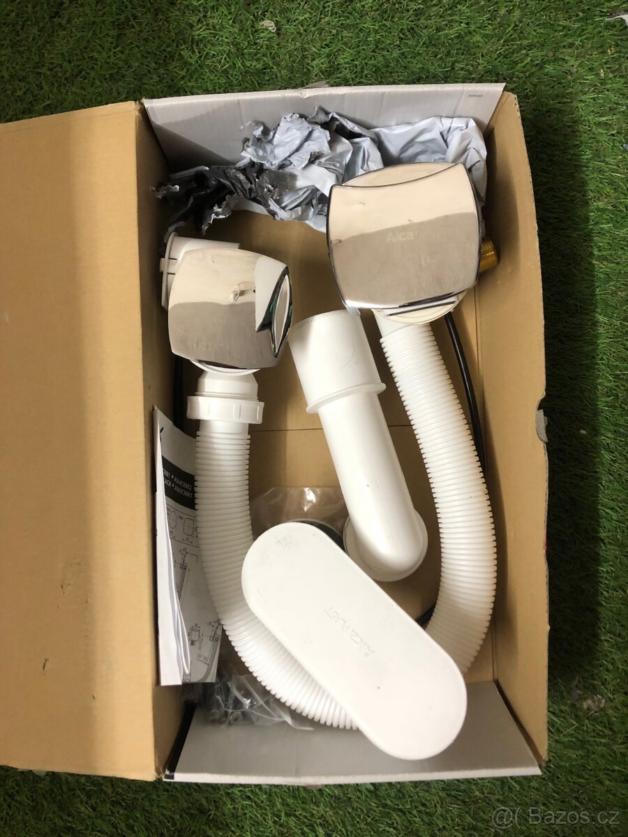 ALCAPLAST - Sifon vanový napouštěcí 60cm chrom/kov - 2