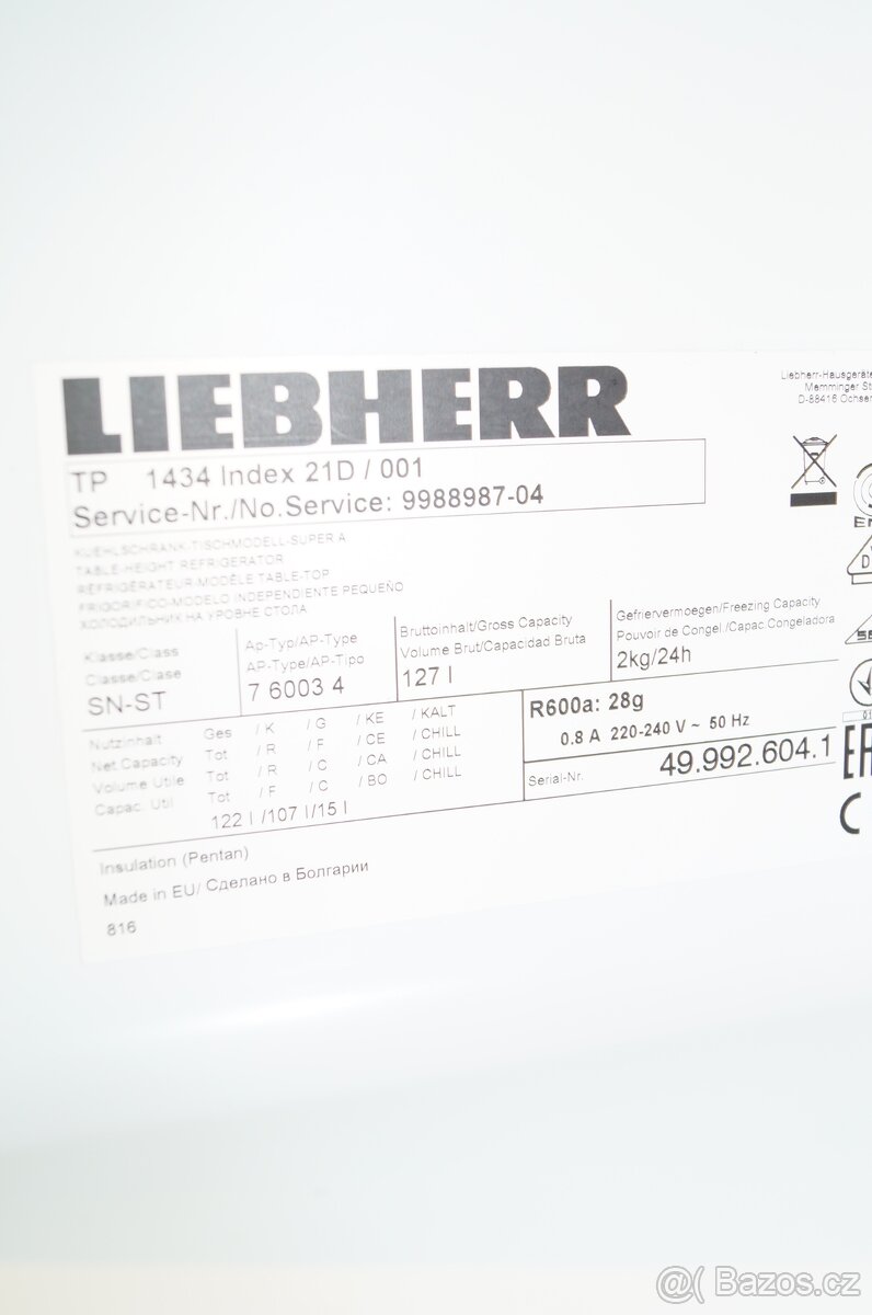 Chladnice Liebherr + mrazák TP1434 - 2