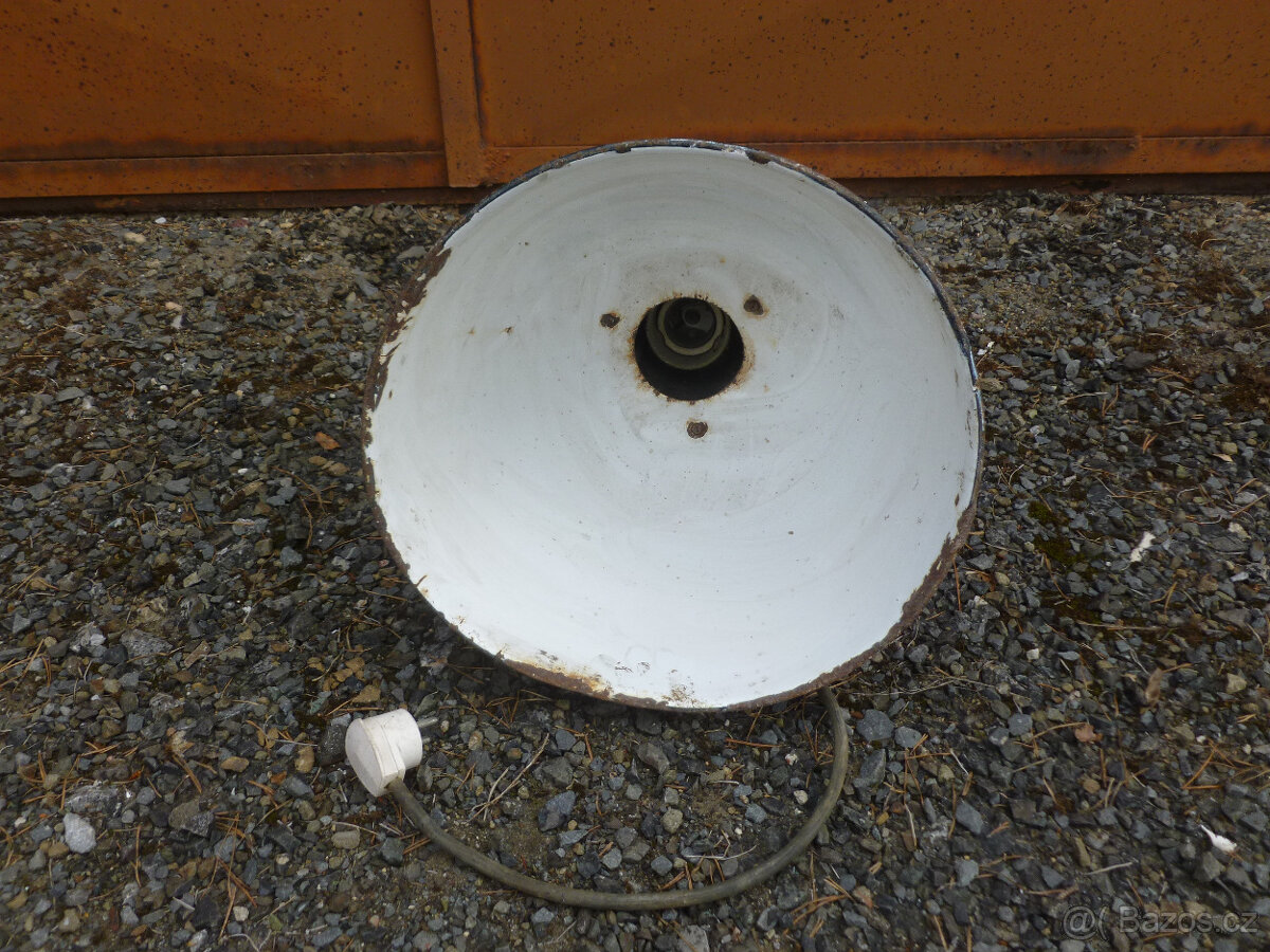 Stará plechová velká lampa - 2