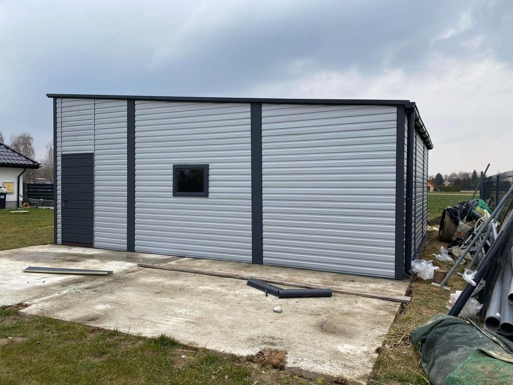 Plechová garáž 7x7 Přístřešek pro auto - 2