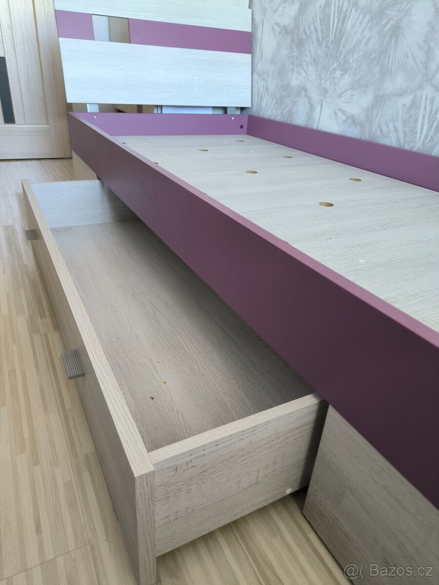 Prodám studentský/dětský nábytek, postel, skříň. - 2