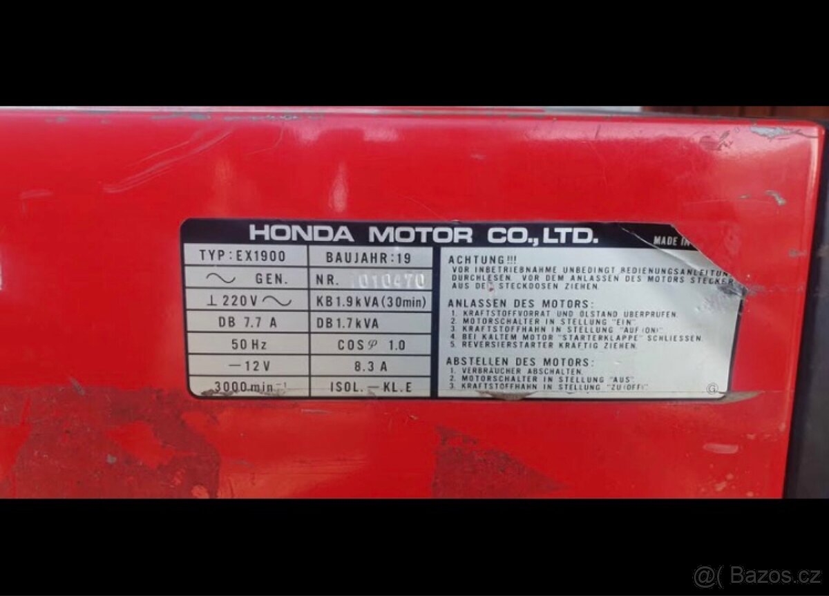 Elektrocentrála Honda - 2