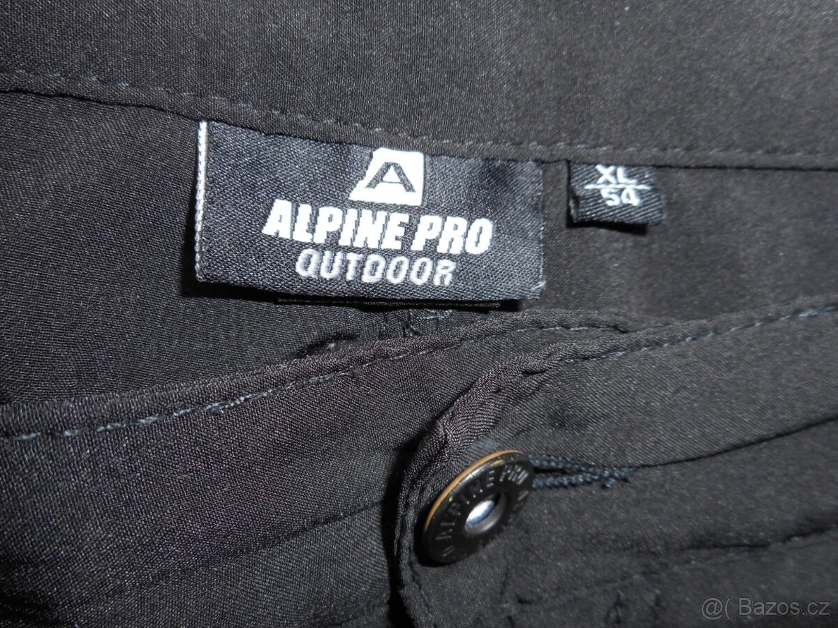 Pánské kalhoty ALPINE PRO outdoor XL/54 - černé - 2