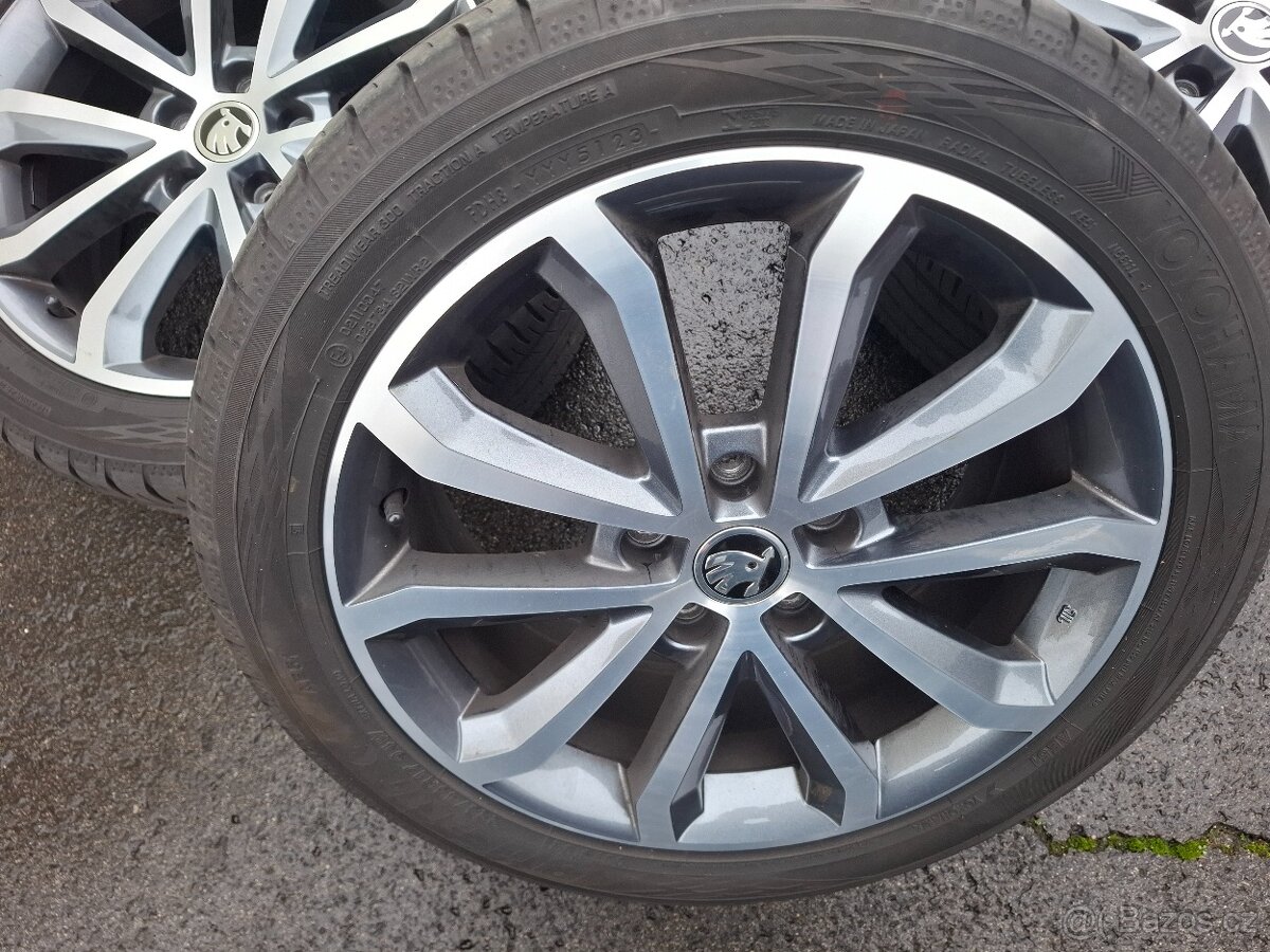 Alu kola 17" Škoda Hawk rozteč 5x112 s pneu 225/45R17 - 2