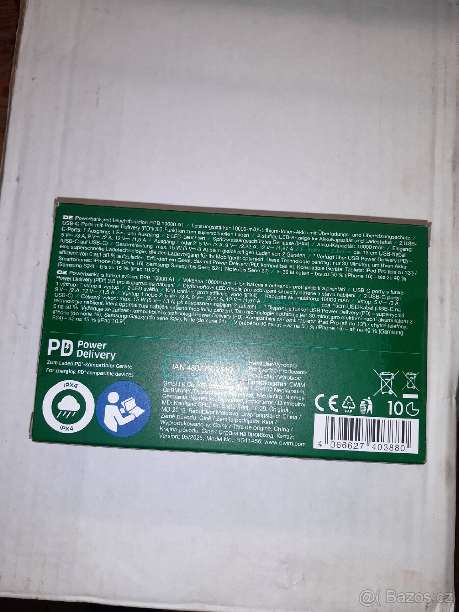 Powerbanka parkside 10 000ah - 2