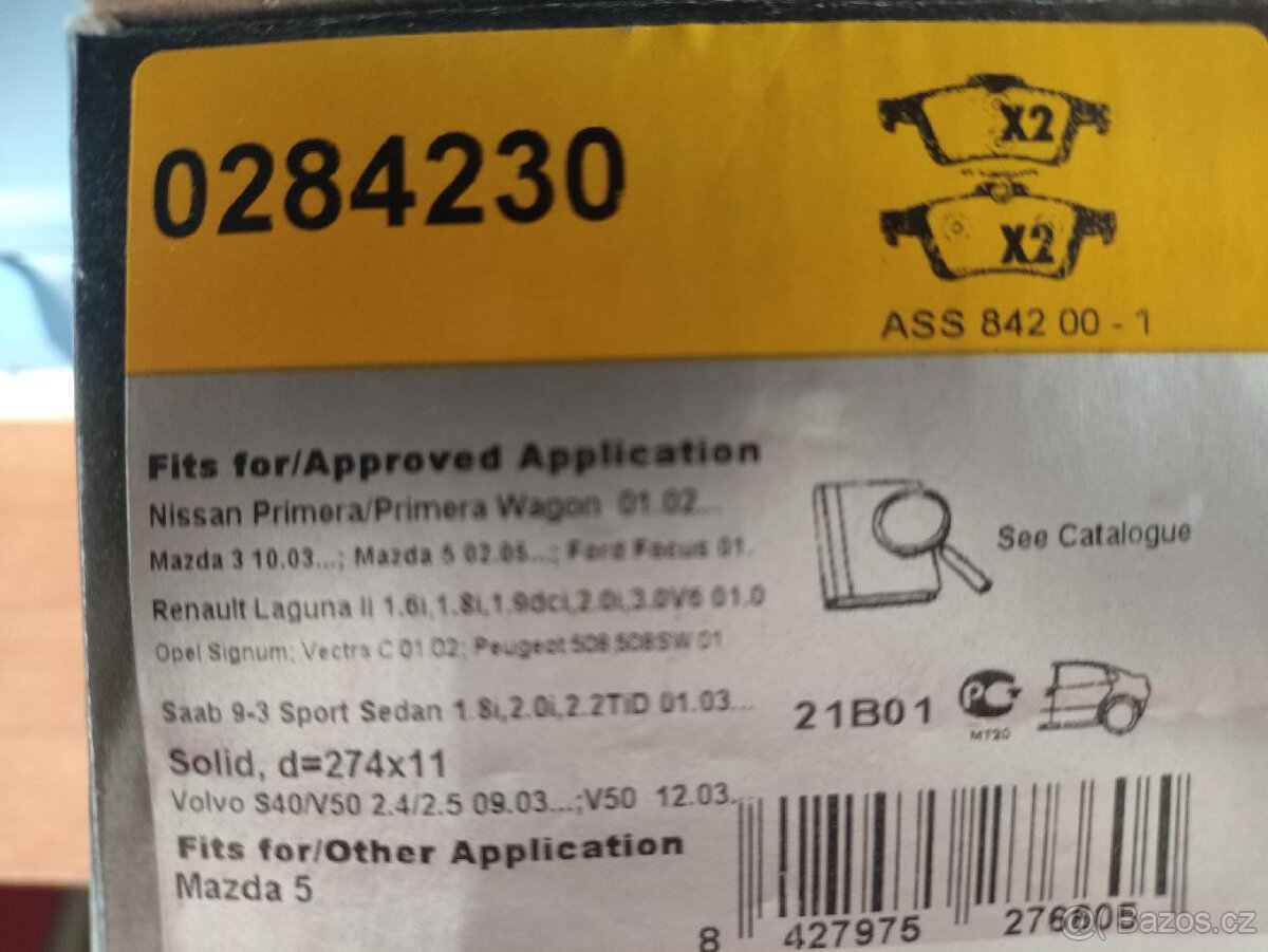 brzdové destičky Ford - 2