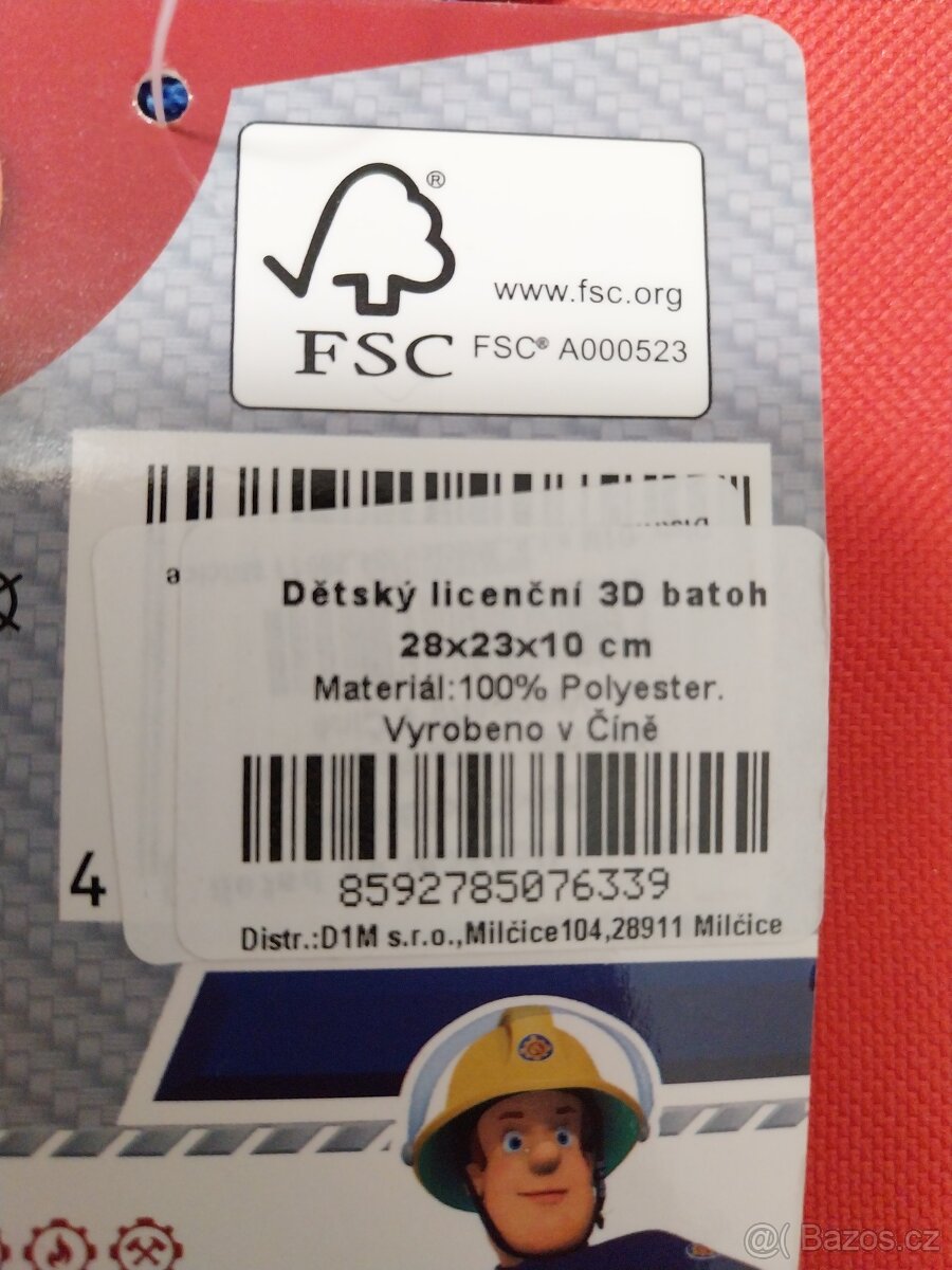 Požárník Sam ,panenka,sáček na bačkory - 2