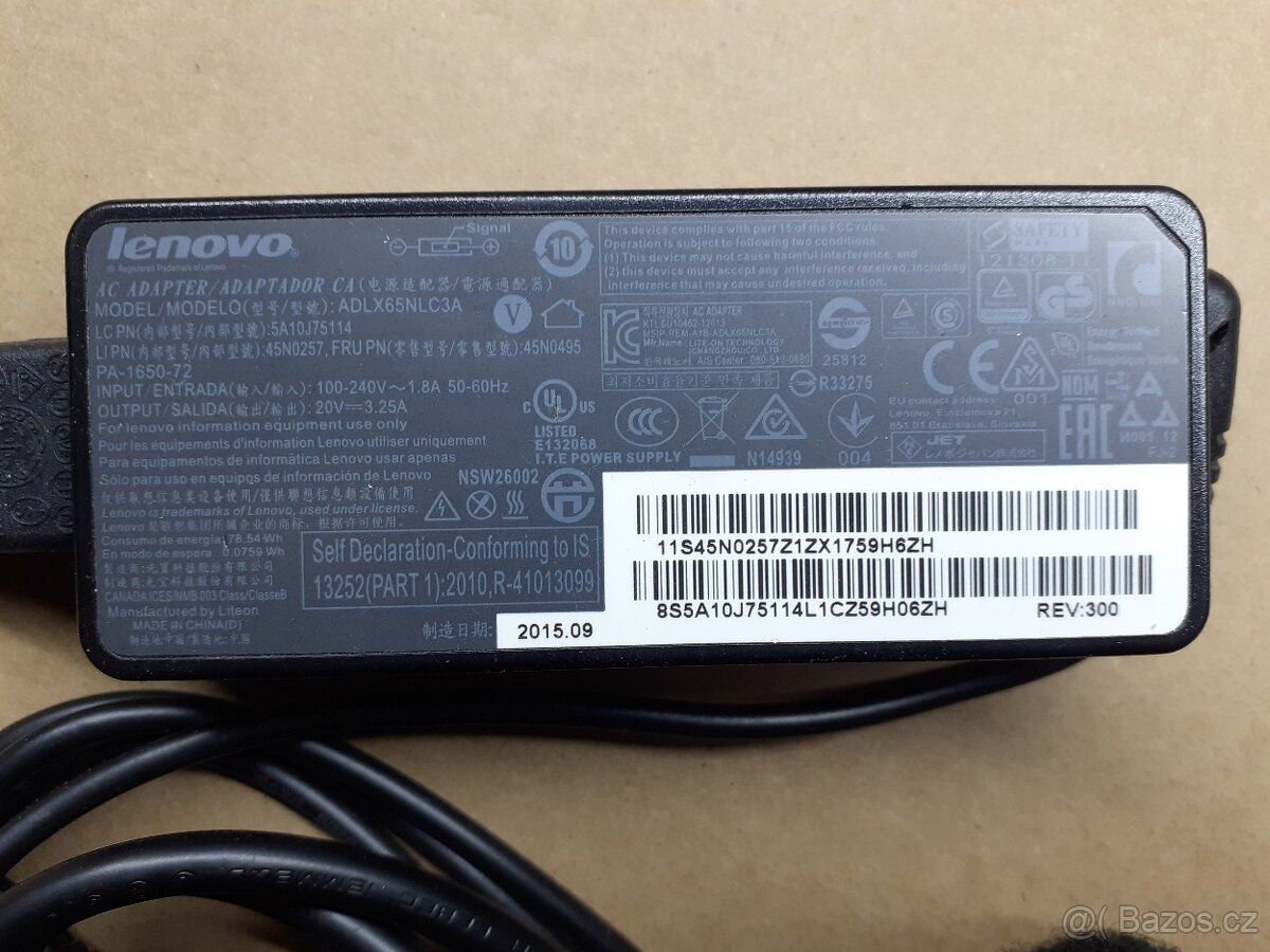 Nabíječka notebooku Lenovo 20V, 3,25A č.16 - 2