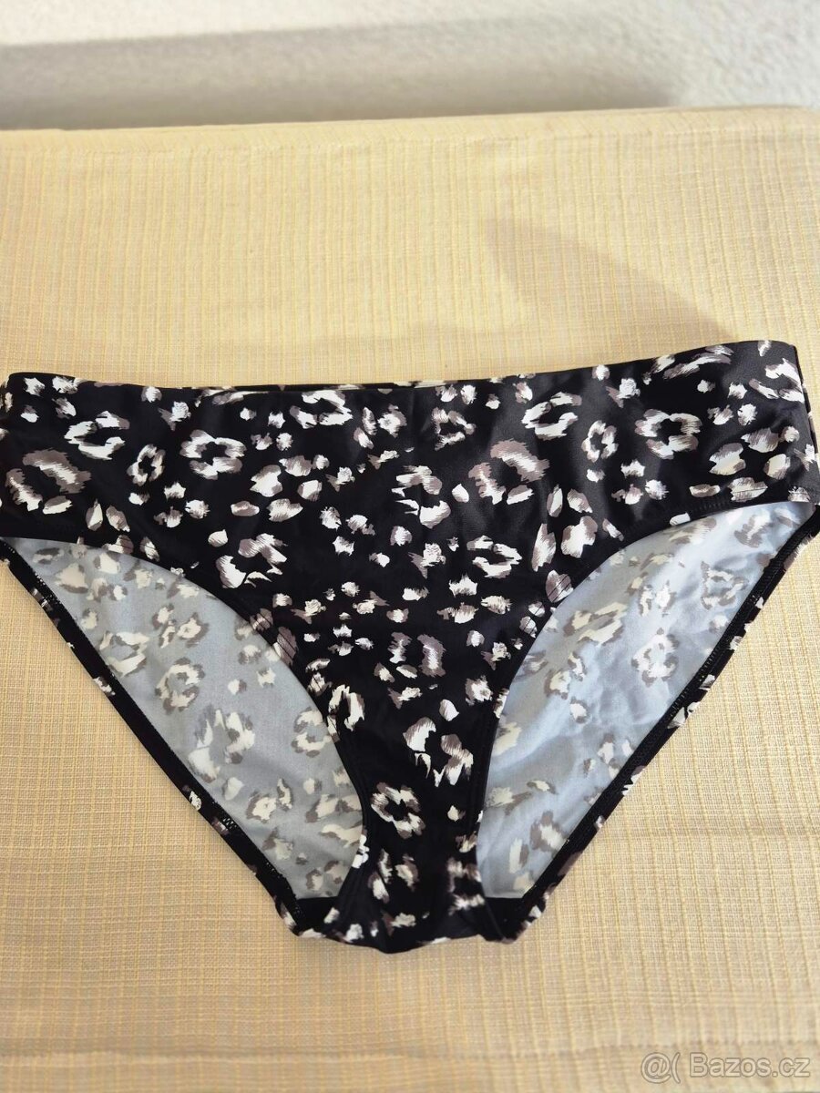 Nové dámské dvoudílné černobílé plavky - 2