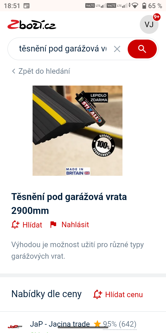 Těsnění pod garážové vrata - 2